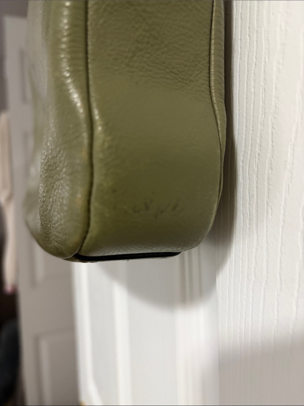 Coach f71745. Mens Olive Green Crossbody Sling Bag - Minimal Leather Design - Picture 14 of 15